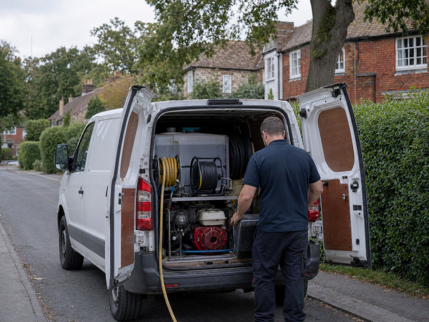 Exterior Cleaning Sussex work van ready for driveway and patio cleaning in Mid Sussex